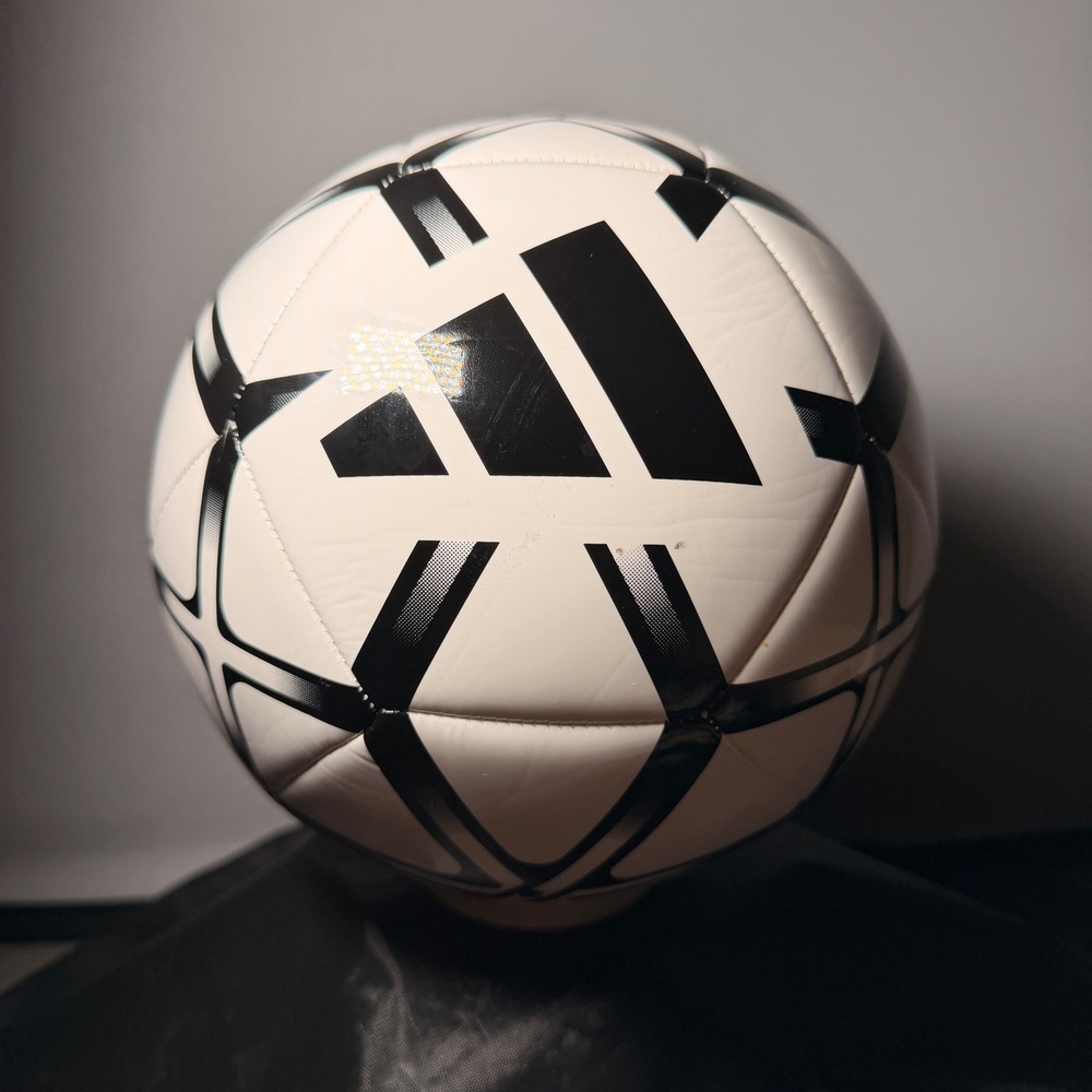 Adidas‎ Starlancer Club Soccer Ball 5 White Black IP1648 Training Football Gear